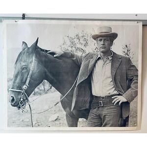 Paul Newman and Horse 70's Poster as Butch Cassidy in Sundance Kid